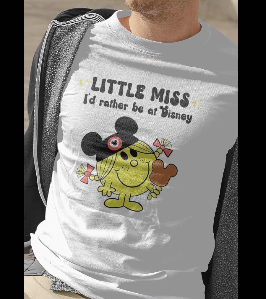 Little Miss I'd Rather Be At Disney With Mickey Ears And Treat T-Shirt