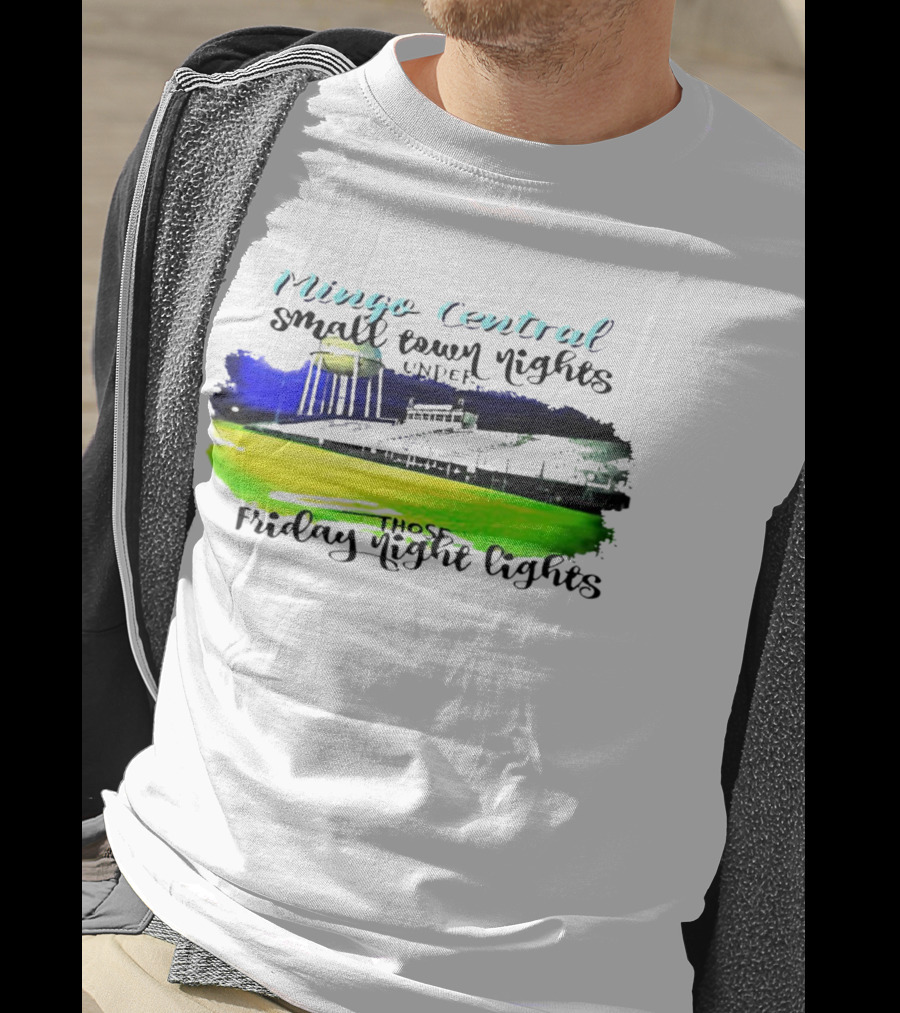 Mingo Central Small Town Nights Under Those Friday Night Lights Stadium Scene T-Shirt