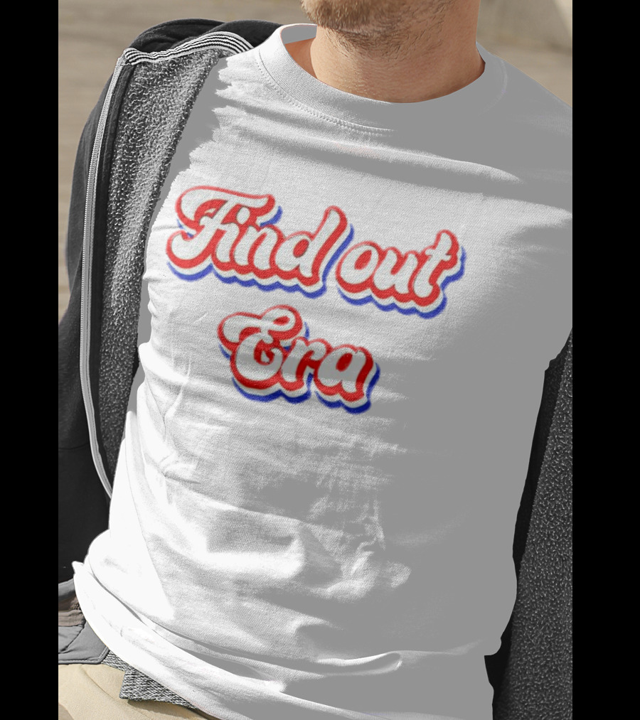 Find Out Era 3D Retro Red White Blue T-Shirt