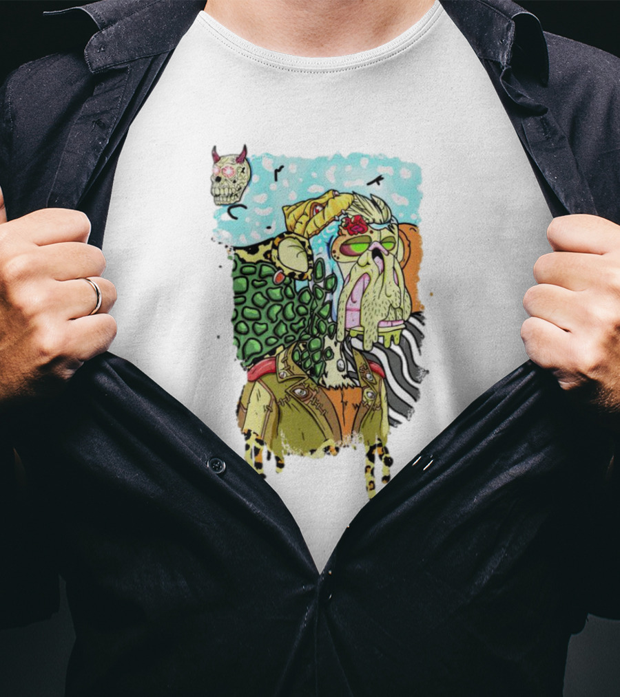 Mutant Cheetah Zombie Skull Fusion T-Shirt