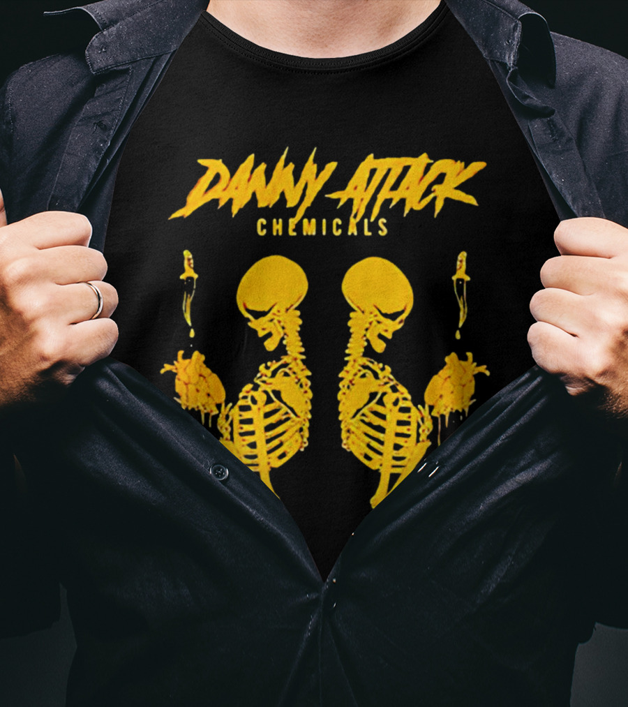 Danny Attack Chemicals Double Skeletons And Knives T-Shirt