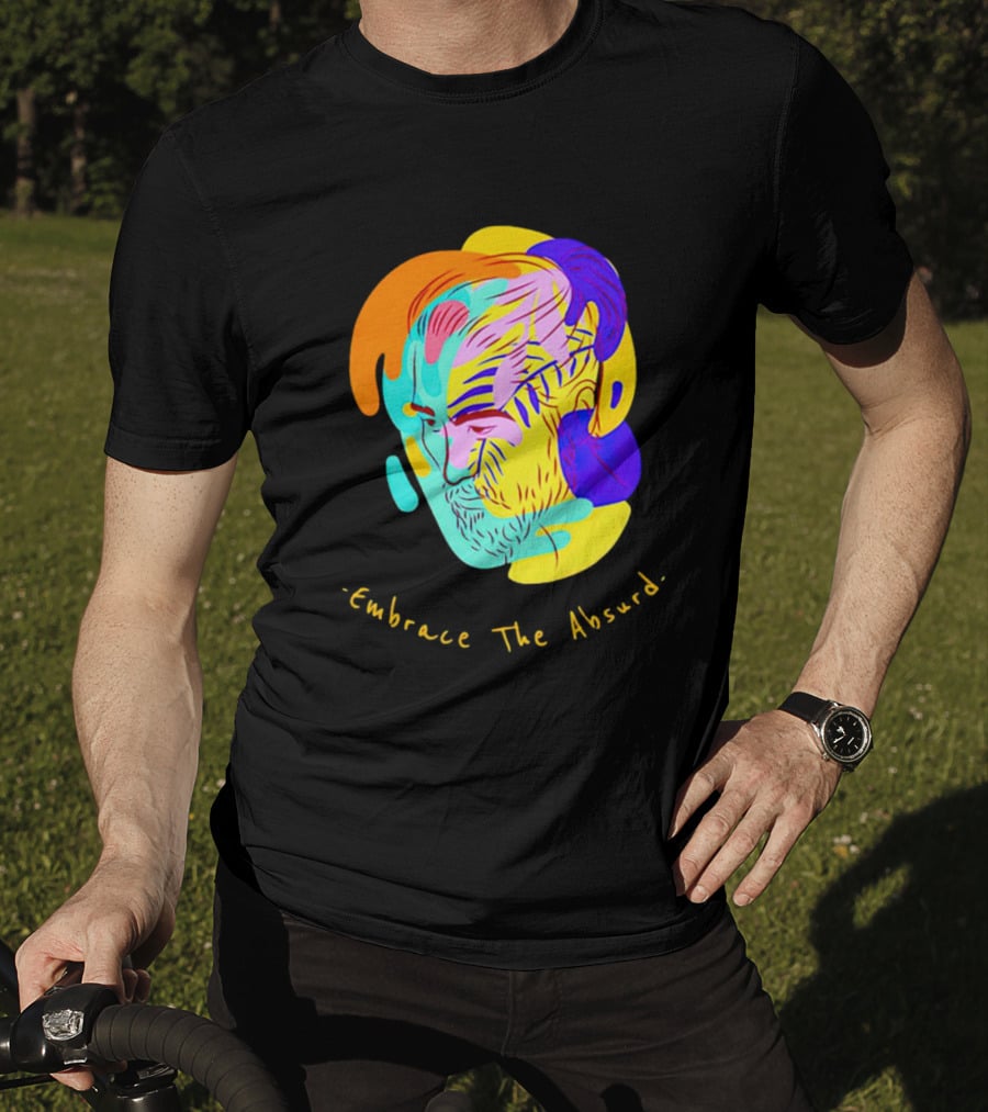 Embrace The Absurd Albert Camus Colorful Abstract T-Shirt