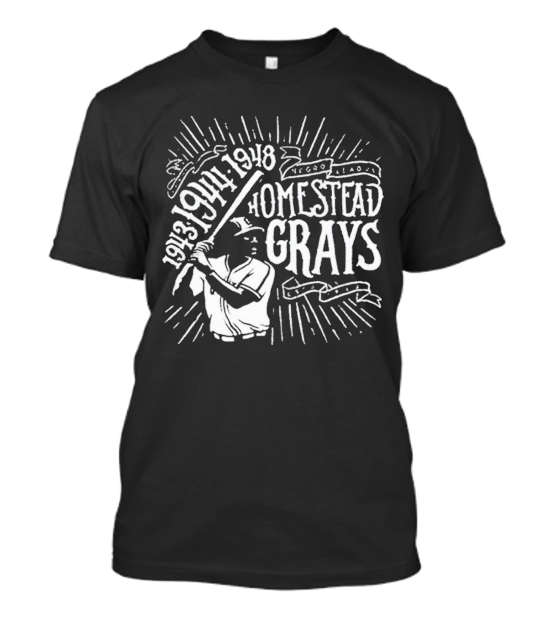 Pittsburgh Negro League Homestead Grays 1943 1944 1948 Baseball Player T-Shirt
