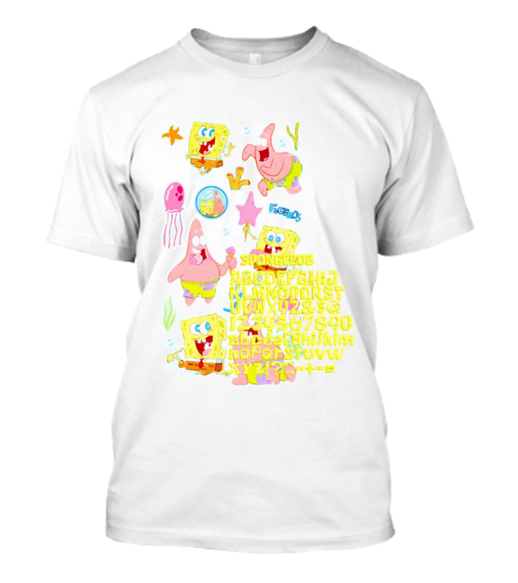 Spongebob Squarepants Patrick Star Jellyfish ABC Halloween Fun T-Shirt