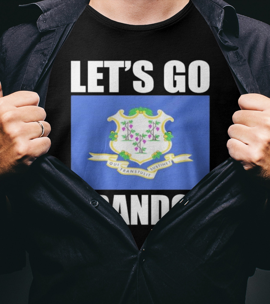LET'S GO BRANDON Qui Transtulit Sustinet Connecticut Flag T-Shirt