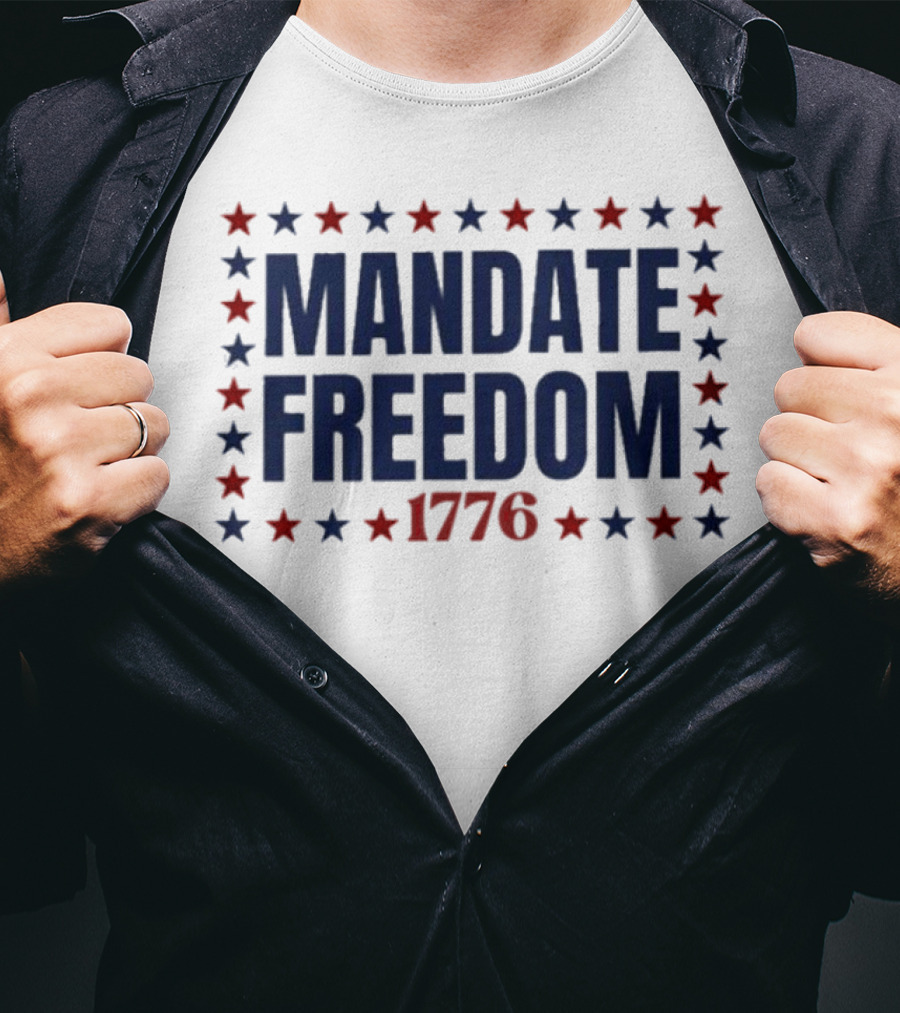 Mandate Freedom 1776 Stars Red Blue T-Shirt