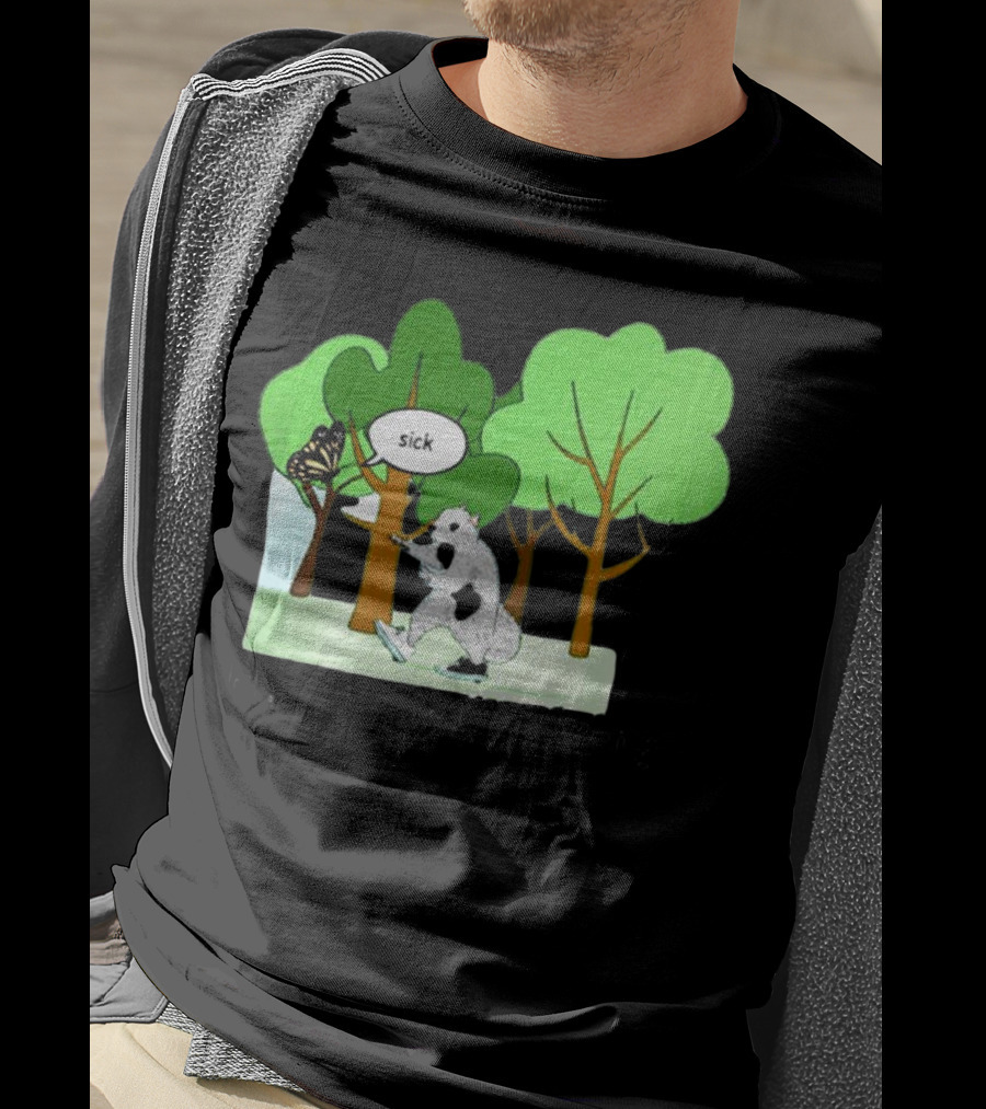 Nature Is Heelying Sick With Trees And Butterfly T-Shirt