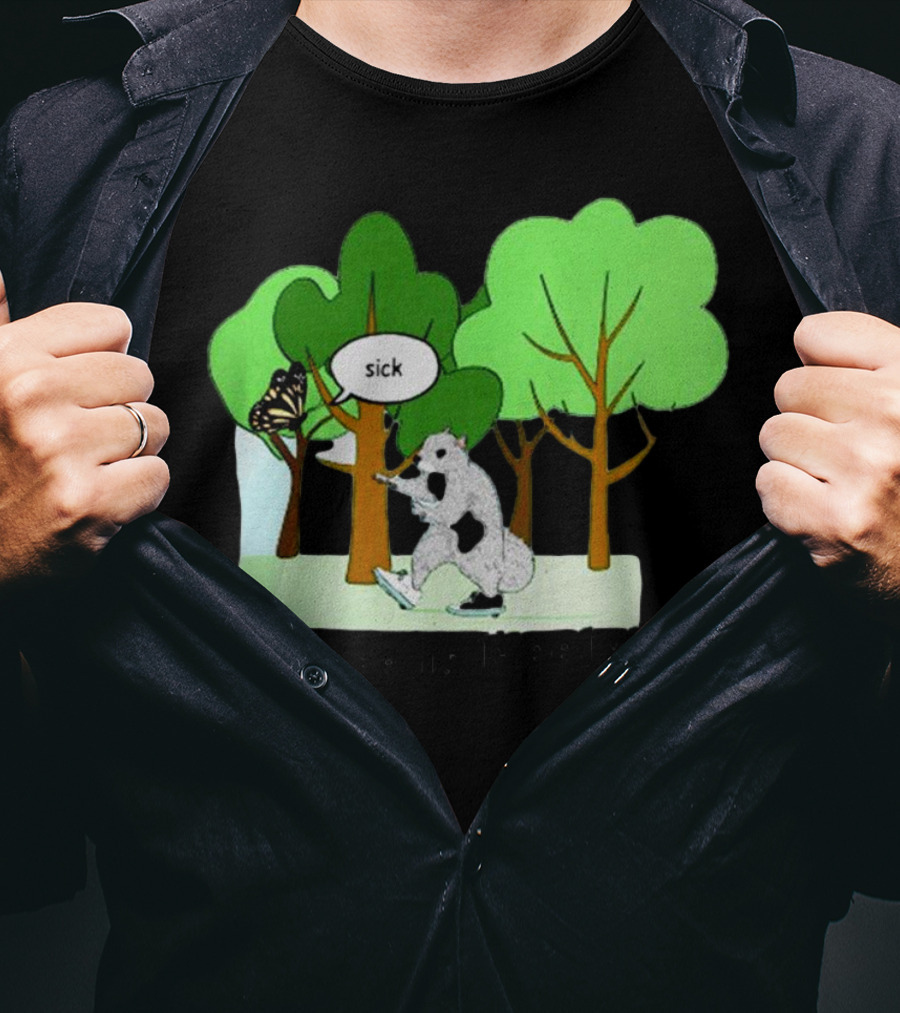 Nature Is Heelying Sick With Trees And Butterfly T-Shirt