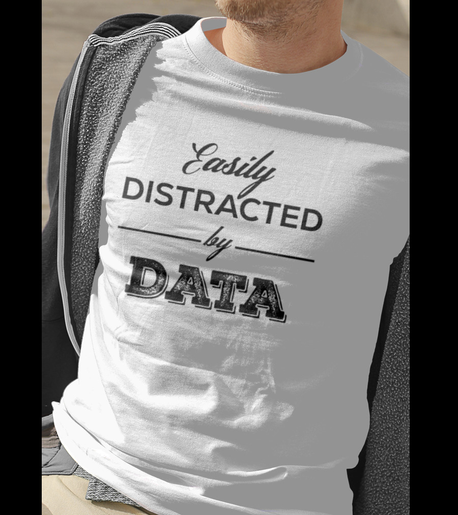 Easily Distracted By Data Retro T-Shirt