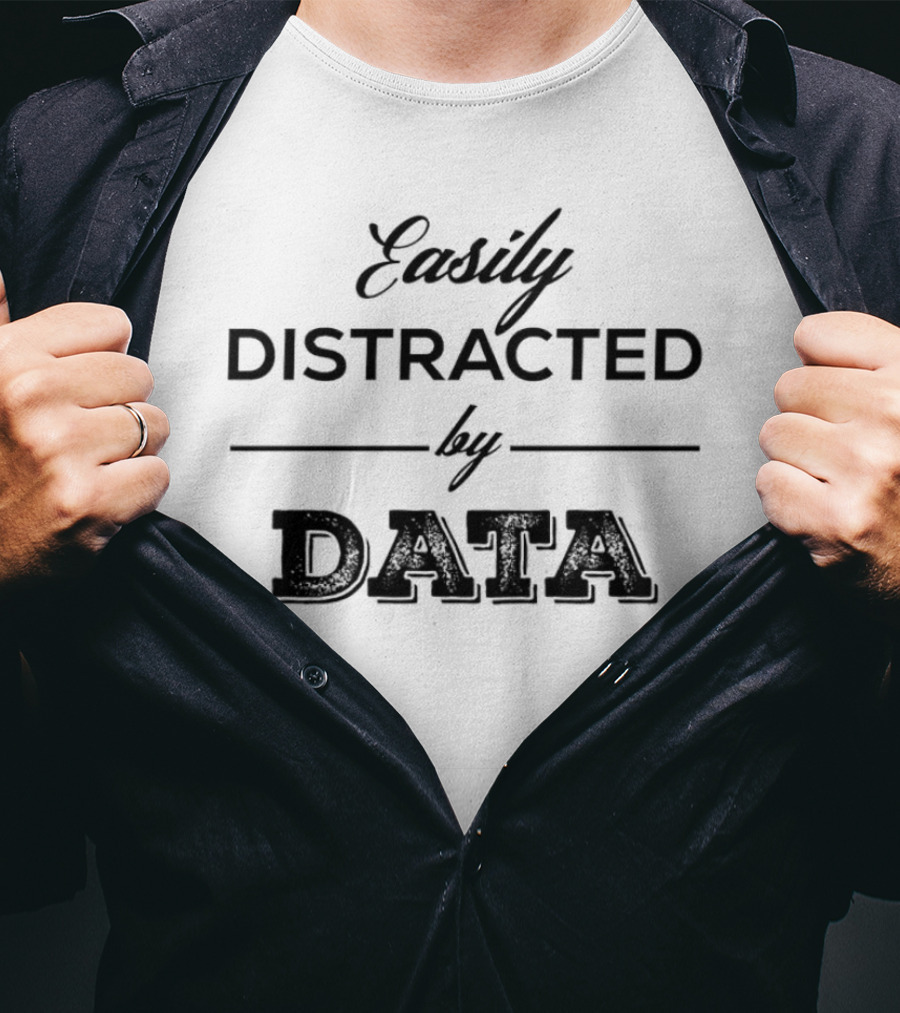 Easily Distracted By Data Retro T-Shirt