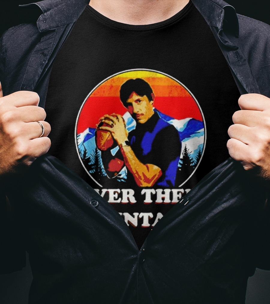 Uncle Rico Over Them Mountains Vintage Retro Football Scene T-Shirt