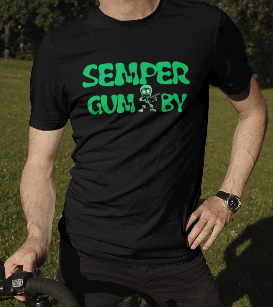 Semper Gum-by Military Cartoon Mashup T-Shirt