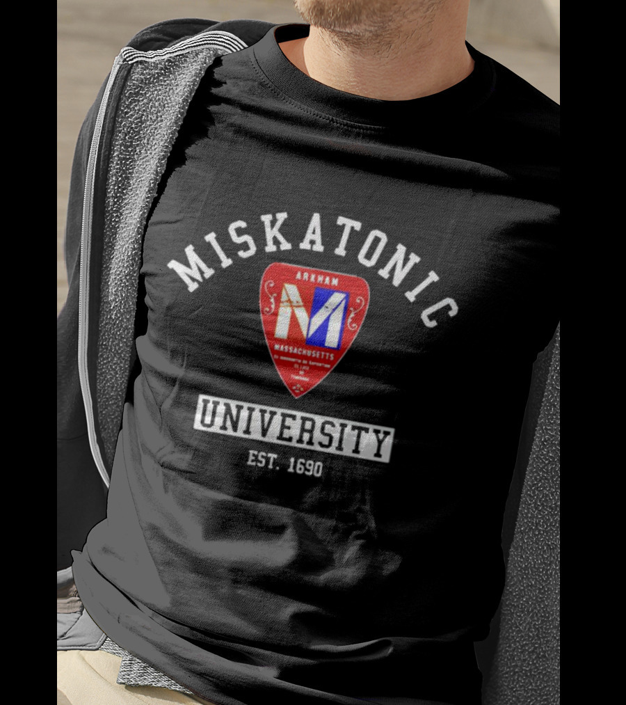 Miskatonic University Arkham Massachusetts Est. 1690 Emblem T-Shirt