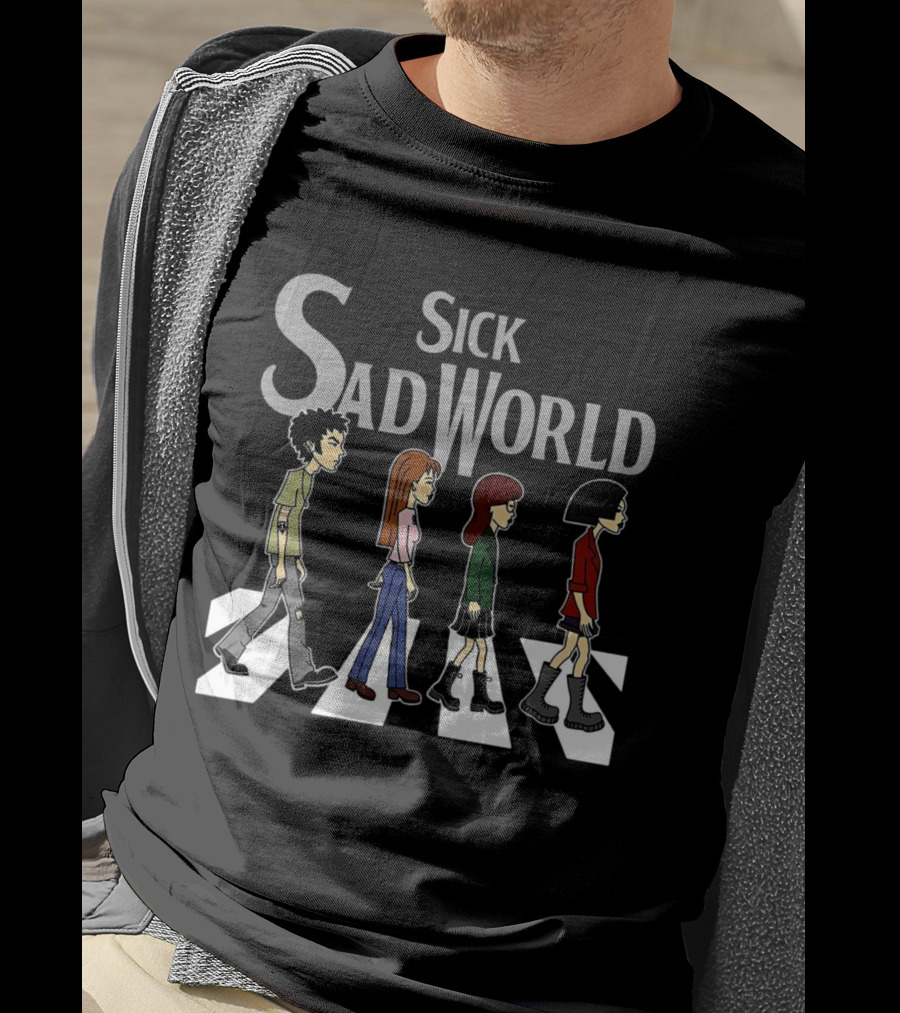Sick Sad World Daria And Friends Abbey Road Cartoon T-Shirt