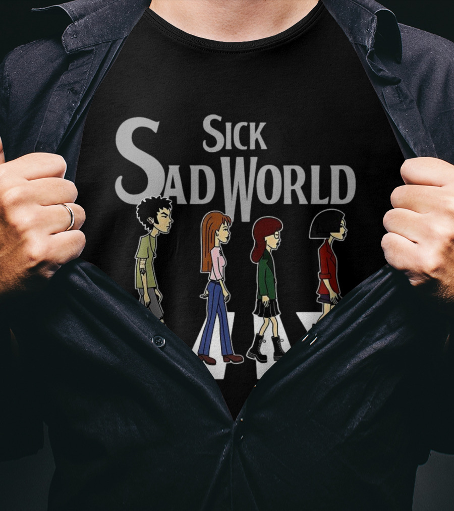 Sick Sad World Daria And Friends Abbey Road Cartoon T-Shirt