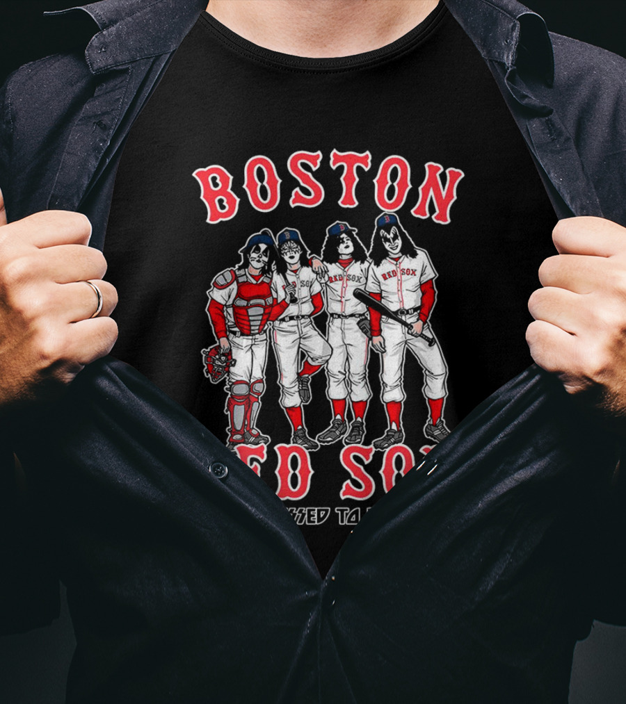 Boston Red Sox Kiss Band Members Dressed To Kill T-Shirt