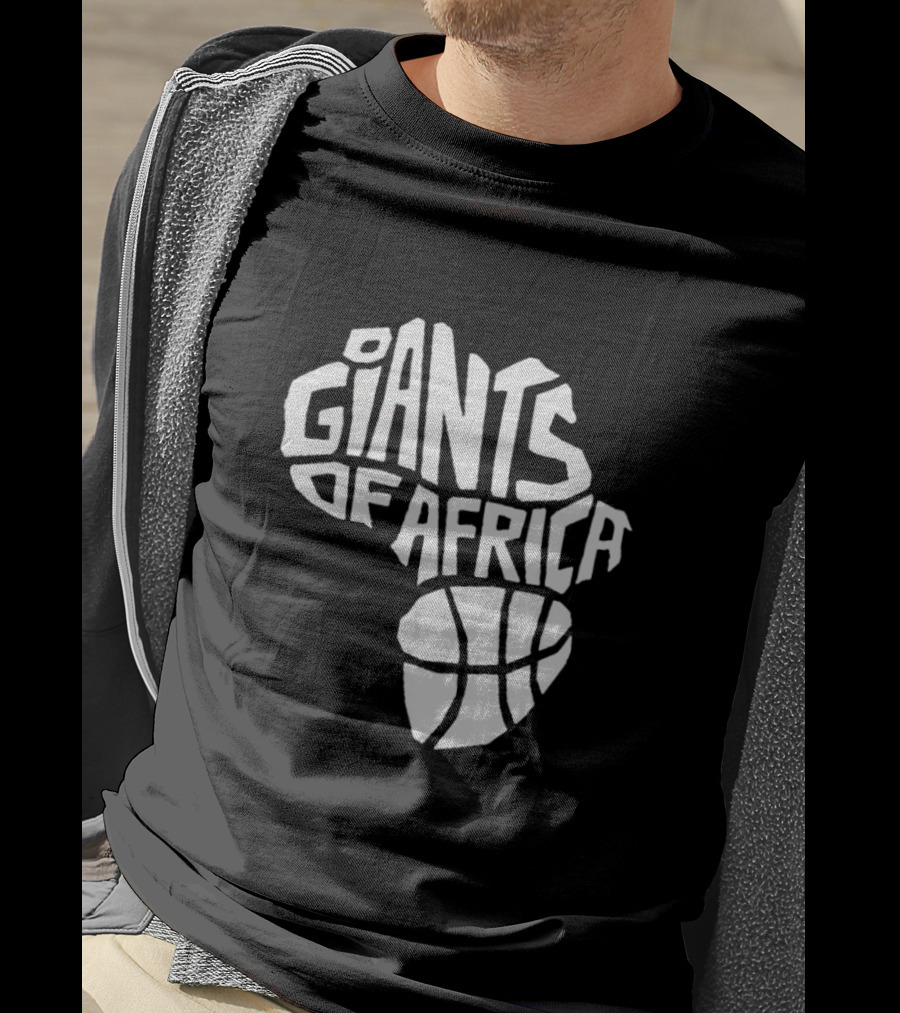 Toronto Raptors Giants Of Africa Basketball Map T-Shirt