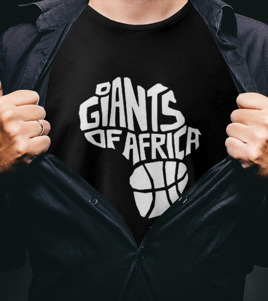 Toronto Raptors Giants Of Africa Basketball Map T-Shirt