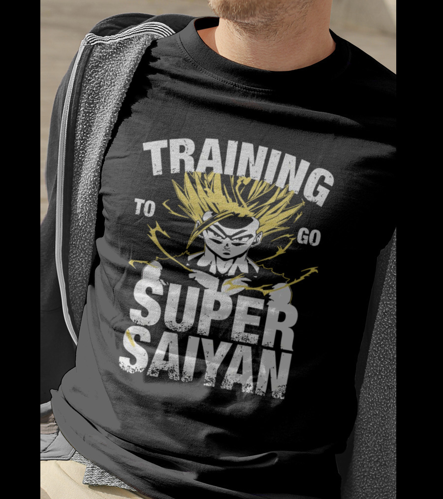 Training To Go Super Saiyan Gohan Anime Power Level Transformation T-Shirt