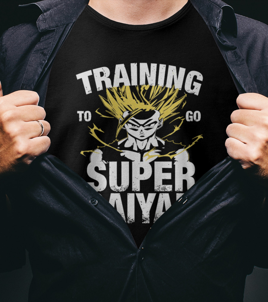 Training To Go Super Saiyan Gohan Anime Power Level Transformation T-Shirt