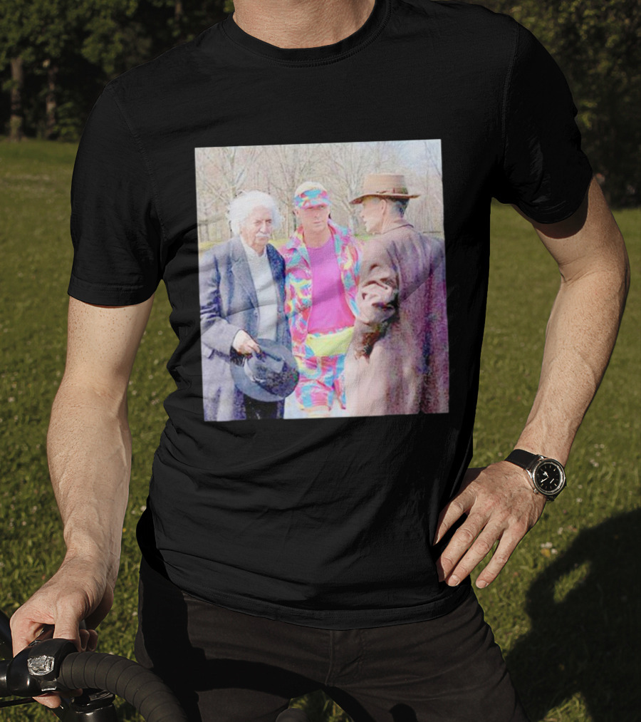 Albert Einstein Oppenheimer Ken Barbie Funny Barbenheimer Iconic Meeting T-Shirt