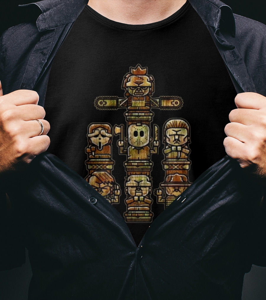 Horror Gods Totem Icons T-Shirt
