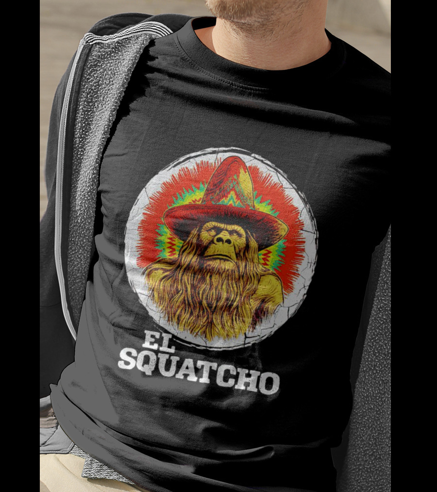 El Squatcho Psychedelic Sombrero Bigfoot T-Shirt