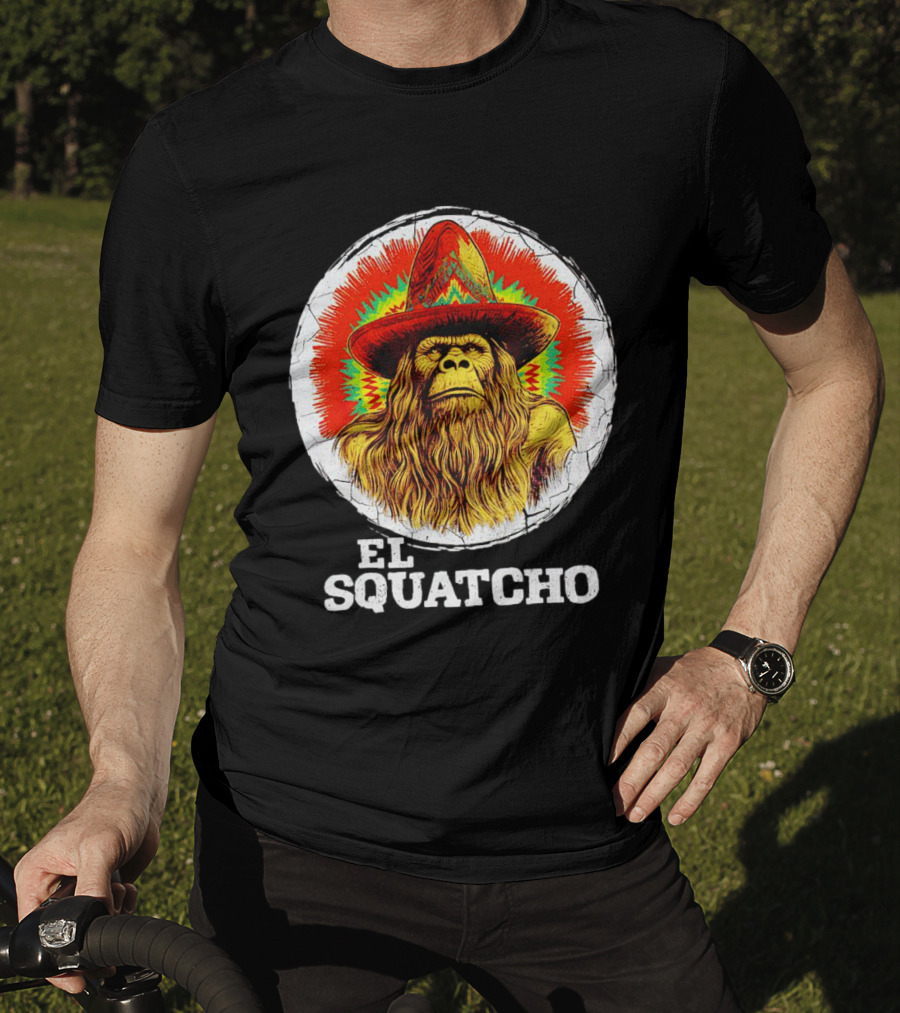 El Squatcho Psychedelic Sombrero Bigfoot T-Shirt