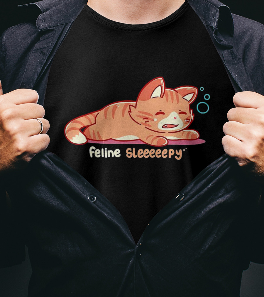 Feline Sleeeeepy Cat T-Shirt