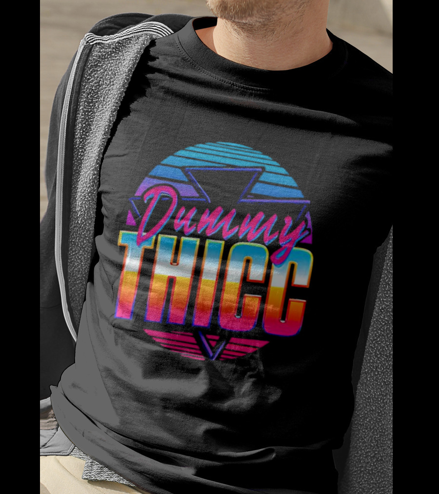 Dummy Thicc 80s Retro Vaporwave Aesthetic T-Shirt