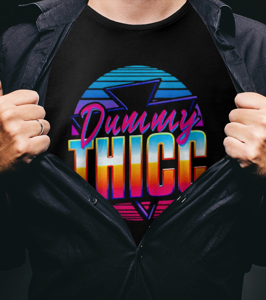 Dummy Thicc 80s Retro Vaporwave Aesthetic T-Shirt