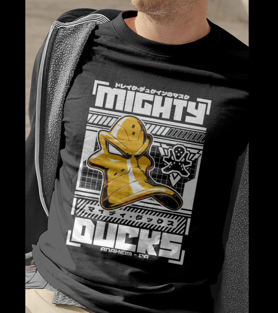 Mighty Ducks Anaheim CA Hockey Mask T-Shirt