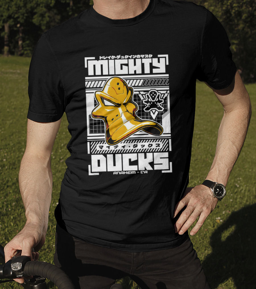 Mighty Ducks Anaheim CA Hockey Mask T-Shirt