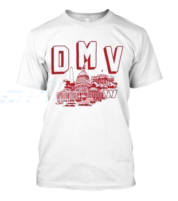 Washington Commanders DMV Capitol Building Sketched T-Shirt