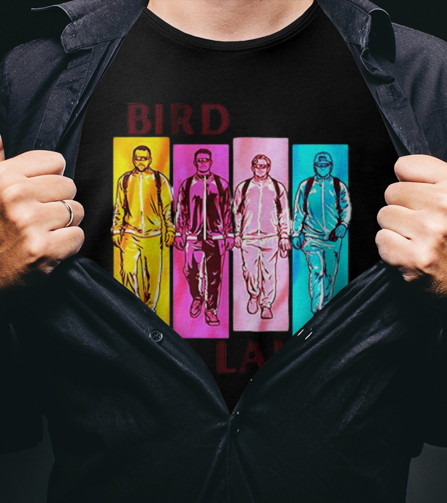 Baltimore Birdland Power Rangers Walking In Vibrant Colors T-Shirt