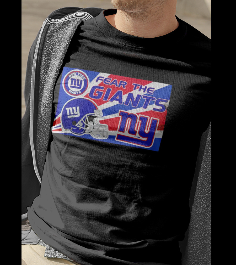 Fear The Giants New York Giants NFL Ny Helmet T-Shirt