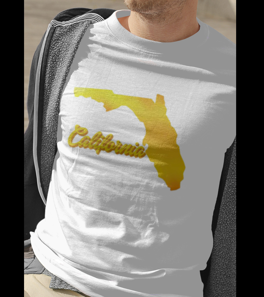 California Map Golden Florida Shape T-Shirt