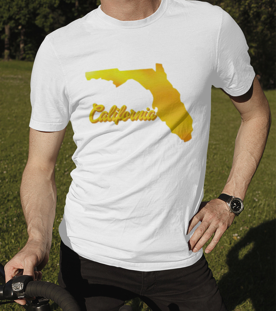 California Map Golden Florida Shape T-Shirt