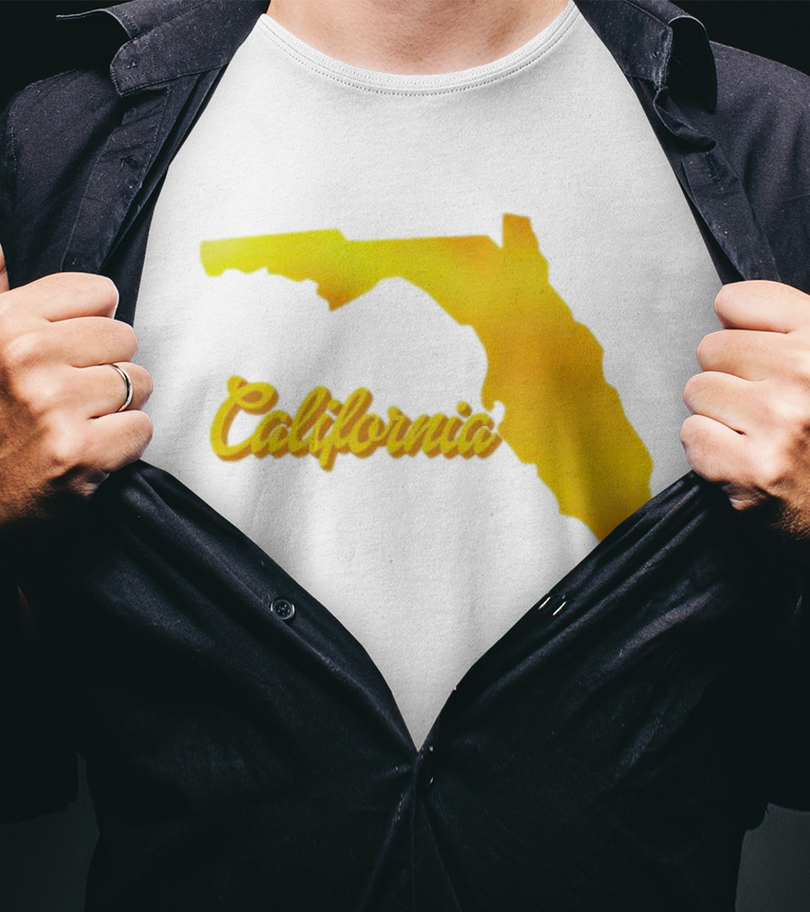 California Map Golden Florida Shape T-Shirt