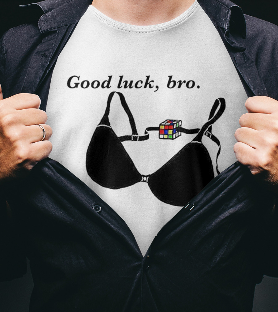Good Luck Bro Rubik's Cube Bra T-Shirt