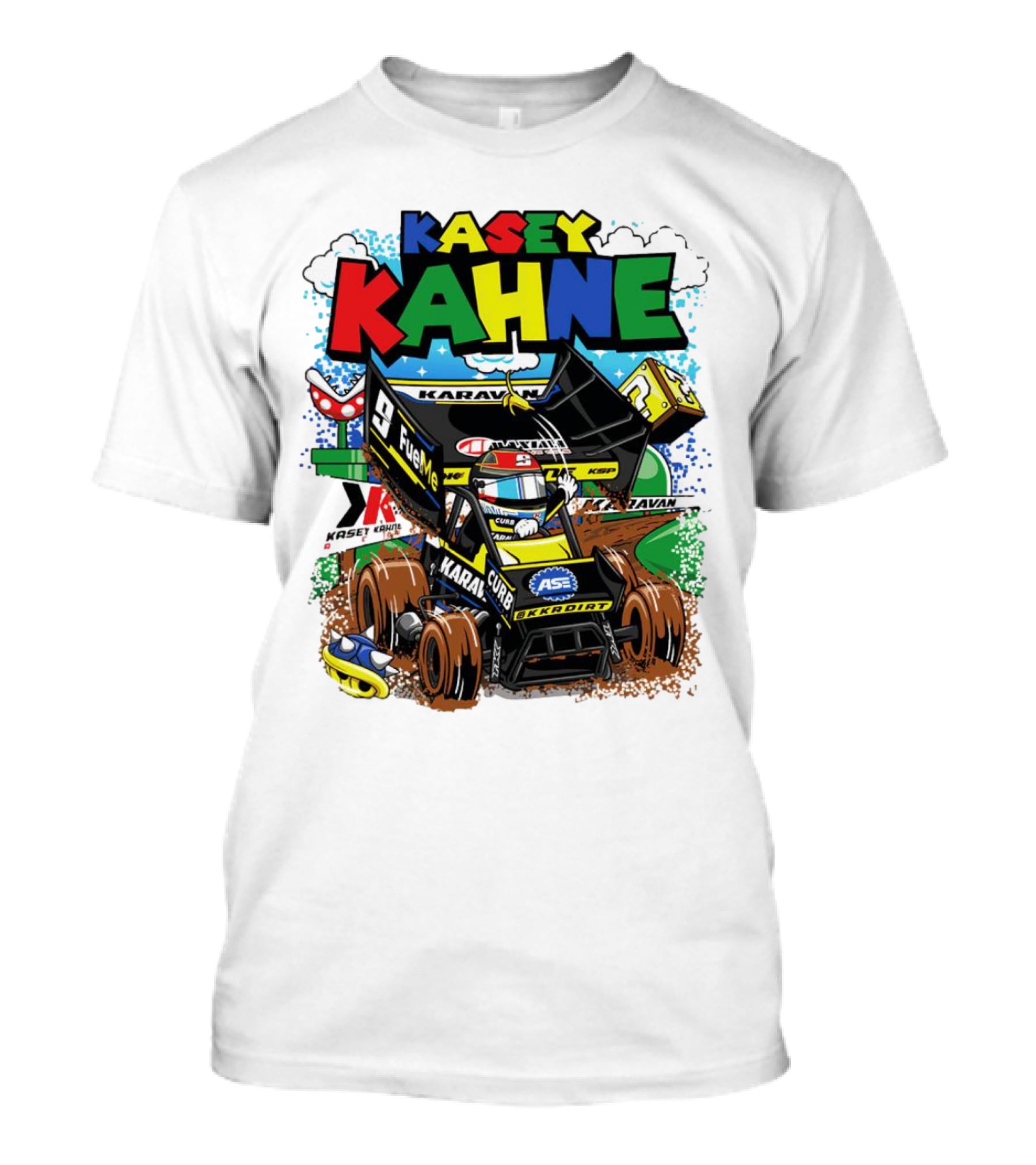 Kasey Kahne KKR Dirt Karavan Curb Racing Cartoon Fuel Me T-Shirt