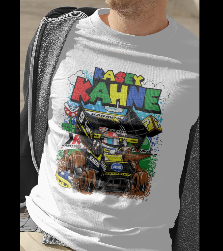 Kasey Kahne KKR Dirt Karavan Curb Racing Cartoon Fuel Me T-Shirt