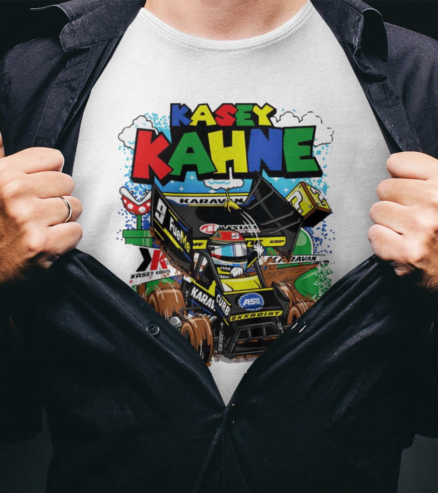 Kasey Kahne KKR Dirt Karavan Curb Racing Cartoon Fuel Me T-Shirt