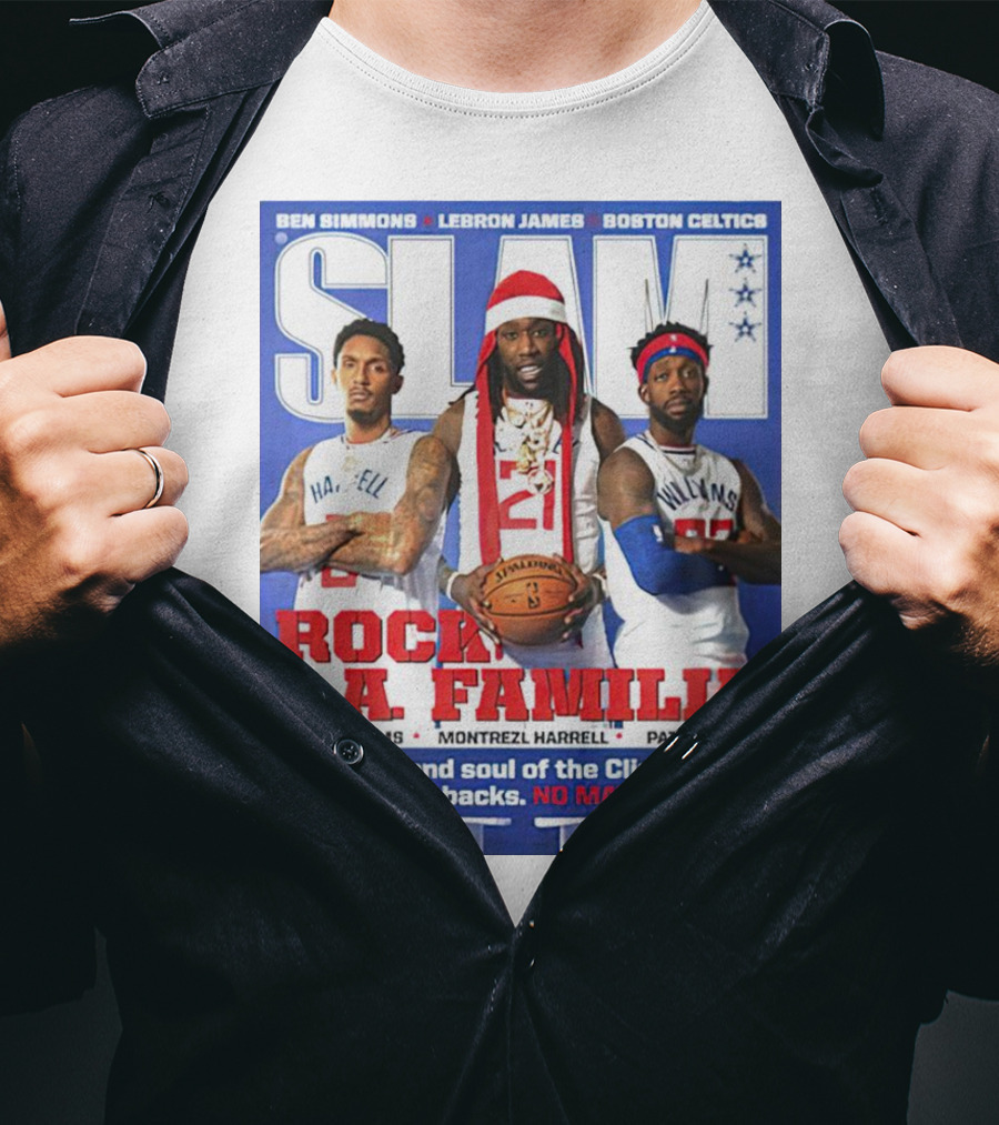 Slam Rock LA Familia Lou Williams Montrezl Harrell Pat Beverley Clippers T-Shirt