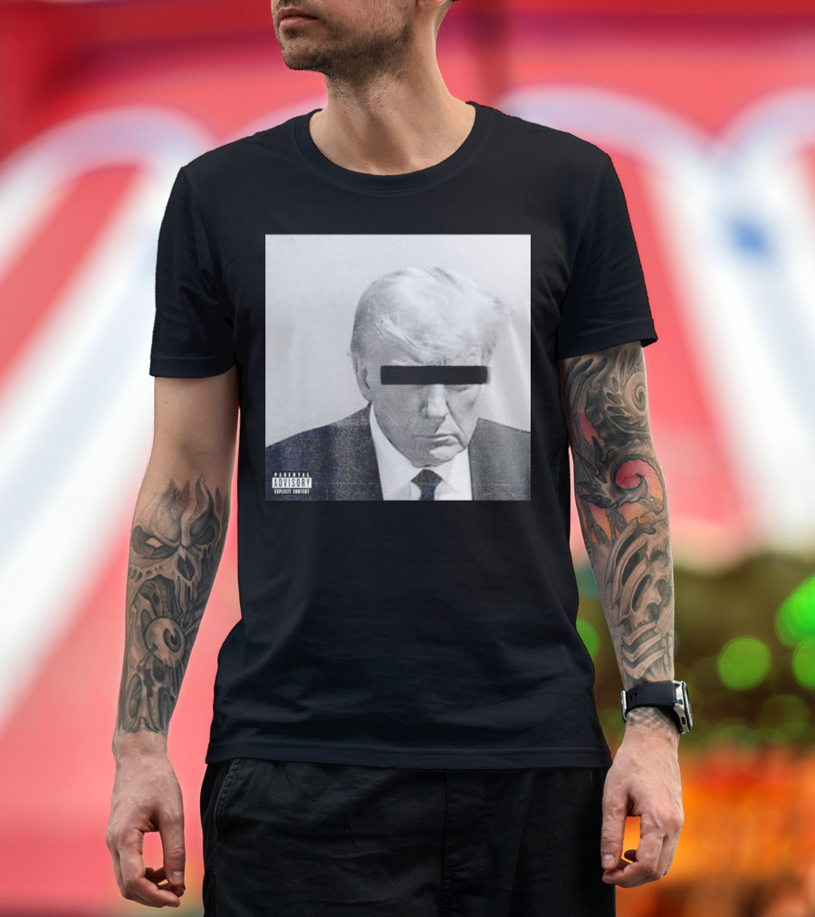 Parental Advisory Explicit Content Black Bar Over Eyes T-Shirt
