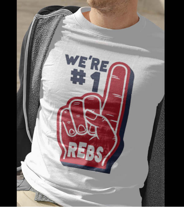 We're #1 Rebs Foam Finger Sports T-Shirt