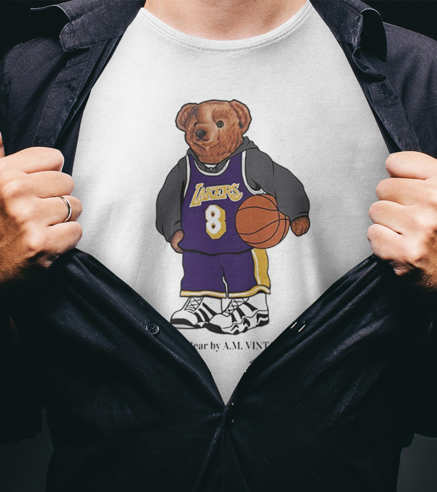 Lakers Baller Bear Kobe Bryant Champion Number 8 T-Shirt