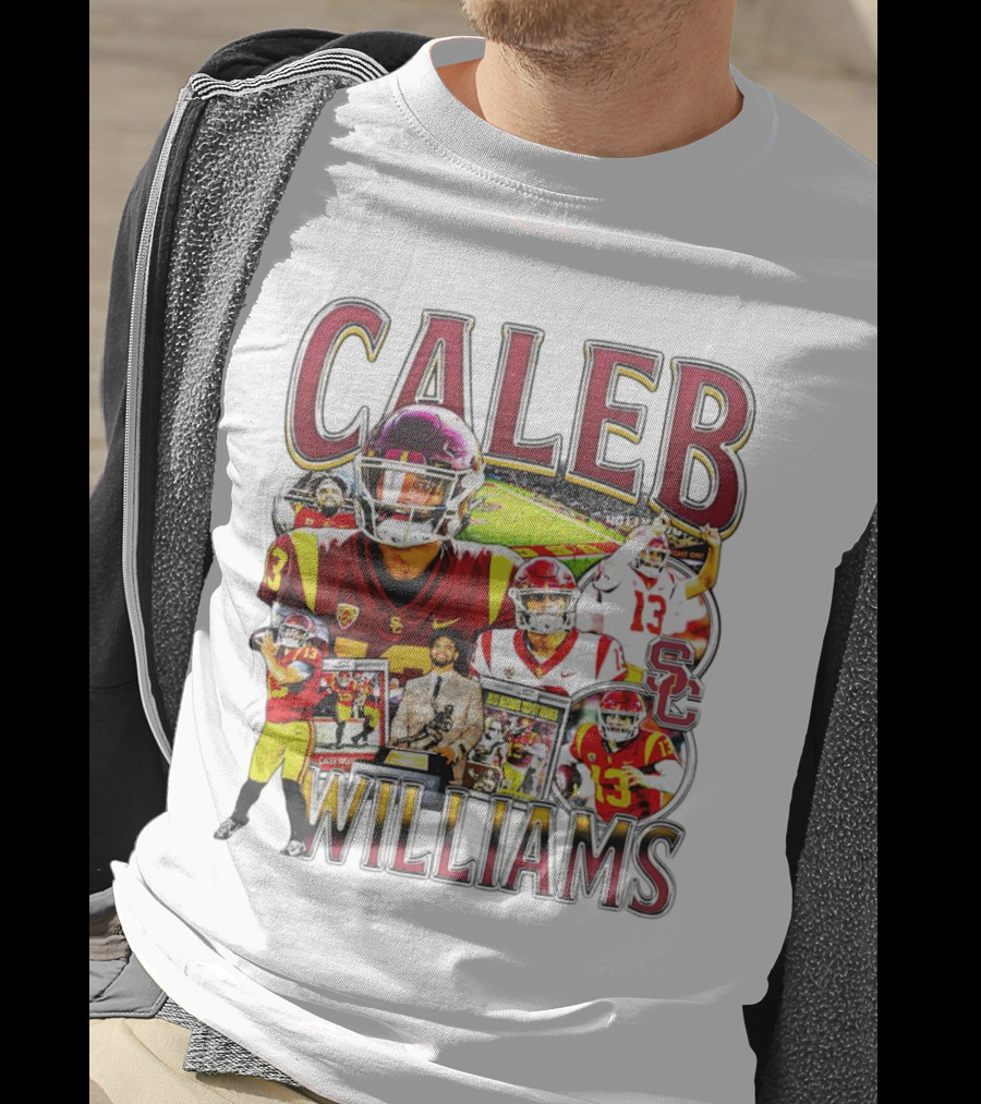 Caleb Williams USC Trojans Football Collage With SC T-Shirt