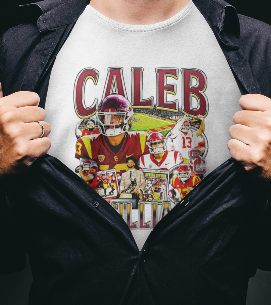 Caleb Williams USC Trojans Football Collage With SC T-Shirt