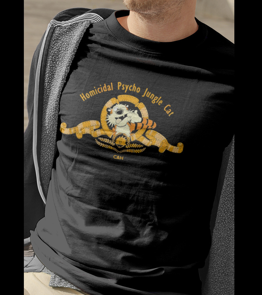 Homicidal Psycho Jungle Cat Calvin And Hobbes C&H T-Shirt